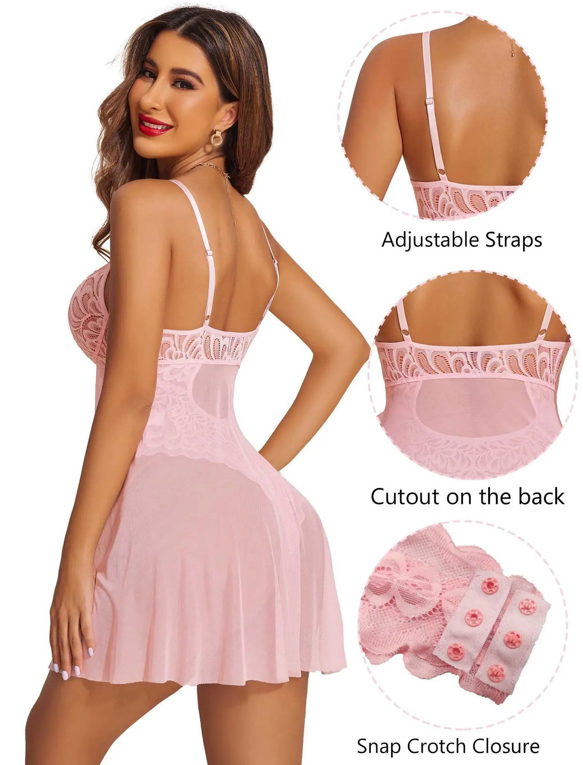 Eclat Noir Soft Petal Pink Lace Lingerie Set — Romantic Floral Sheer Intimates for Sweet Boudoir Moments & Self-Care Luxury