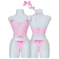 Vday Gloomy Bear Gyaru Corset Top and Underwear Lingerie (Combined)